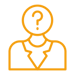 Icon of a person with a questions mark in their head